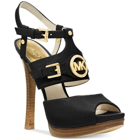 michael kors black/white platform sandal april 22|michael kors mackenzie platform sandals.